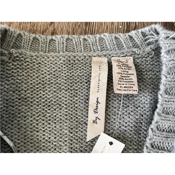 By Design Womens Vest, Size Small, Open Knit/Faux Fur, NEW - Picture 5 of 7